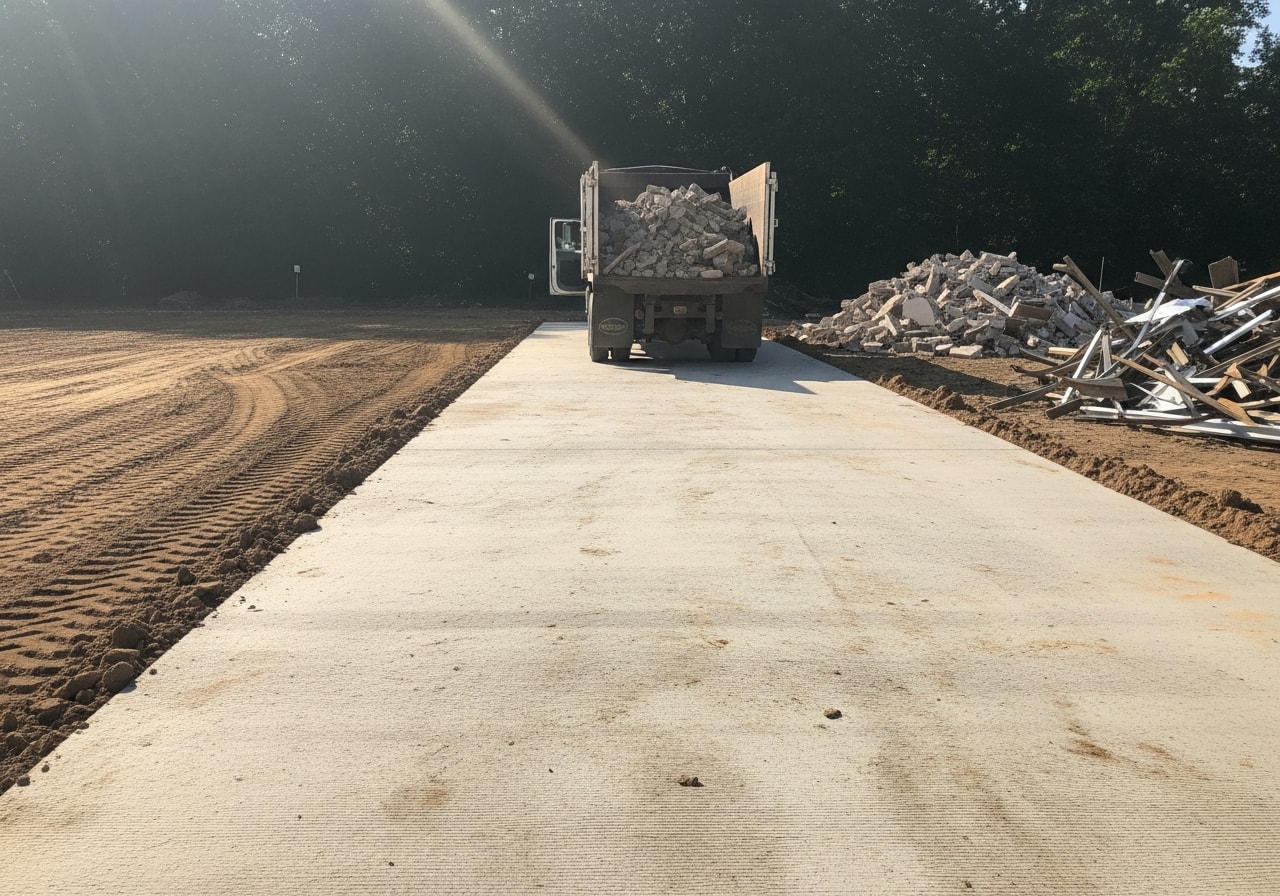 Cleared residential lot in Murfreesboro after complete building demolition