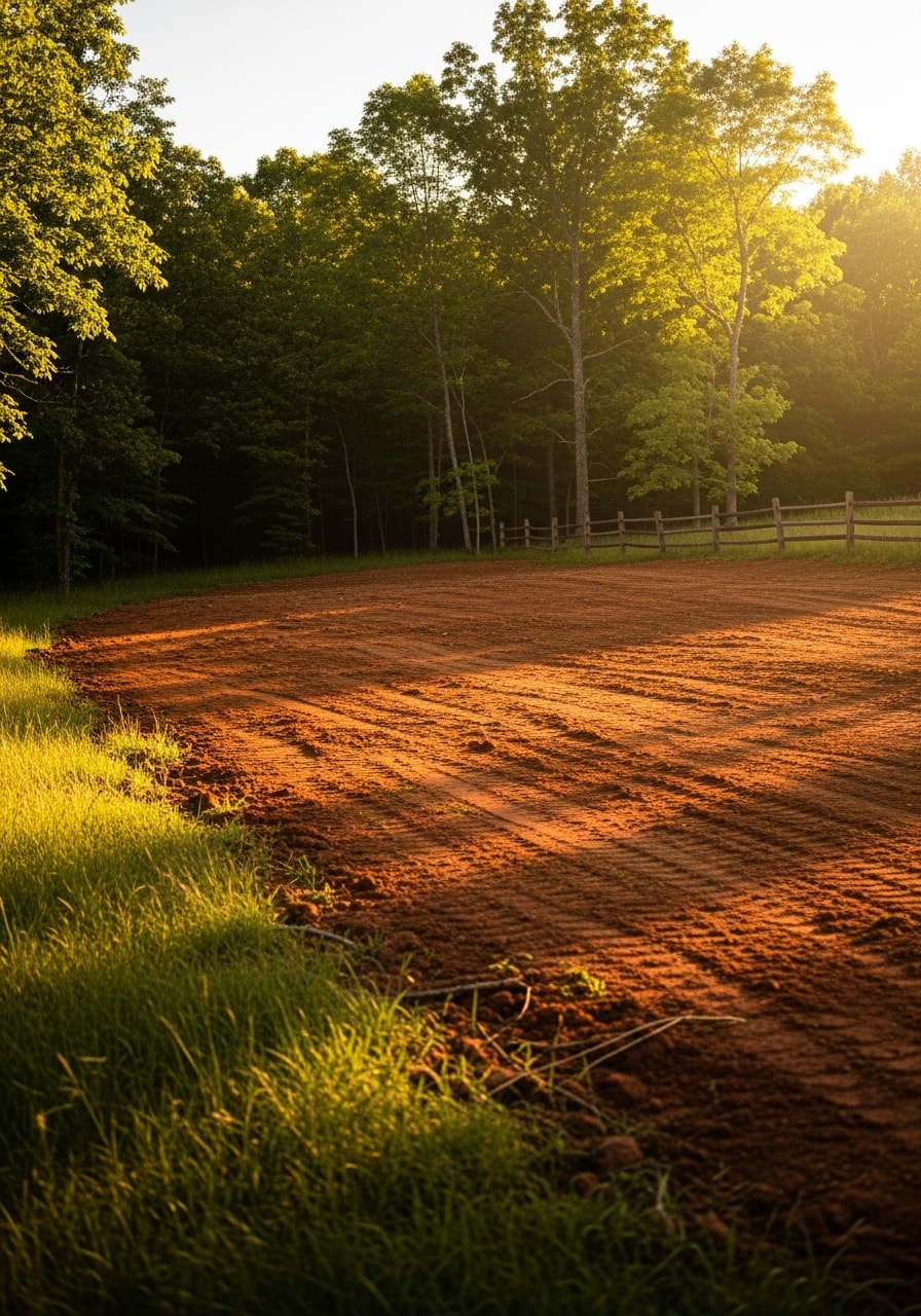 Rural Bedford County property with open land ready for excavation and clearing.